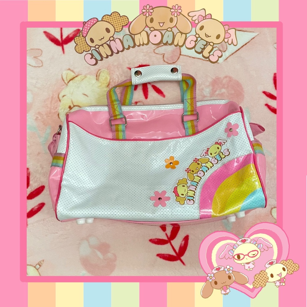 2007 Cinnamoangels Pink & White Bowler Bag 🍎
